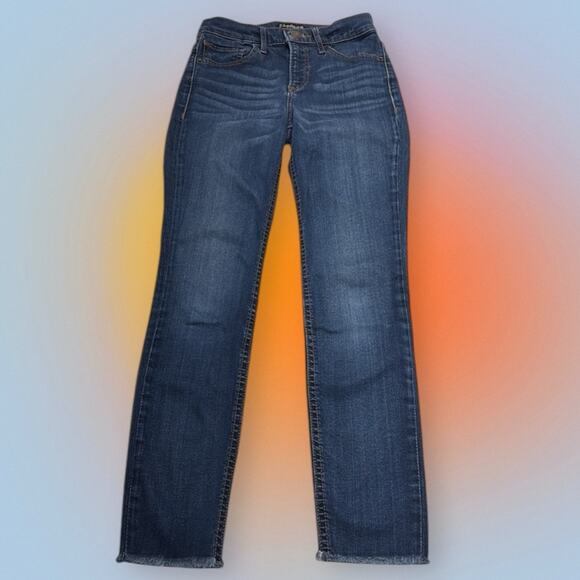 EXPRESS Women's 0 SUPER SOFT CROPPED LEGGING HIGH RISE Blue Jeans - Picture 2 of 6